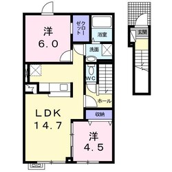 ルミエール桔梗壱番館の物件間取画像